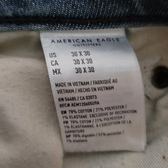 AMERICAN EAGLE Move Free Slim Jeans Men's Size 30 x 30 - Picture 4 of 6